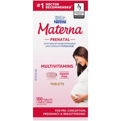 Nestle - Materna Prenatal Multivitamin Tablets, 100 Each