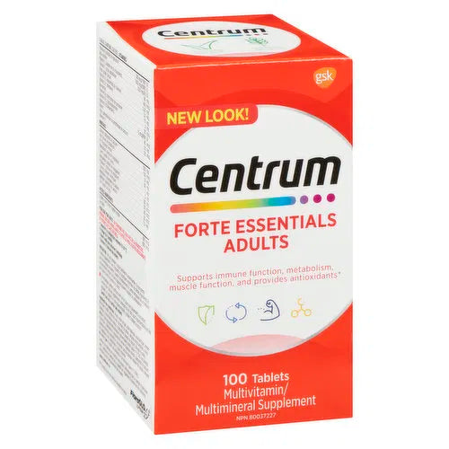 Centrum - Forte Essentials Multivitamin Adults, 100 Each