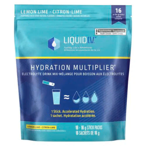 Liquid IV - Electrolyte Drink Mix Lemon Lime, 16 Each