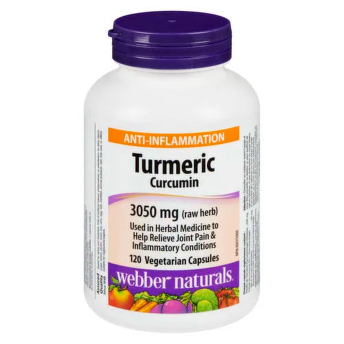 Webber Naturals - Turmeric Curcumin 600mg, 120 Each