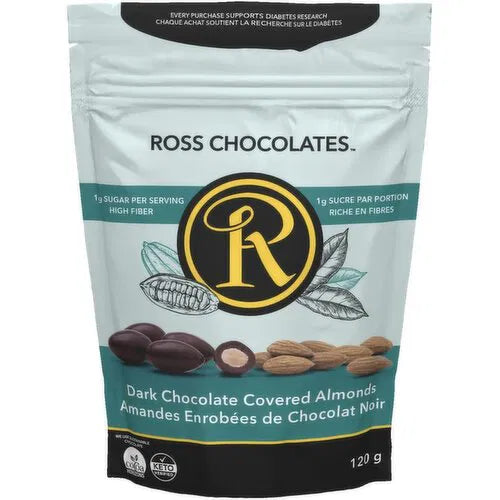 Ross Chocolates - Dark Chocolate Covered Almond, 120 Gram