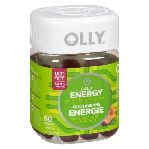 OLLY - Daily Energy Gummies, Vitamin B12, CoQ10 - Goji Berry, 60 Each