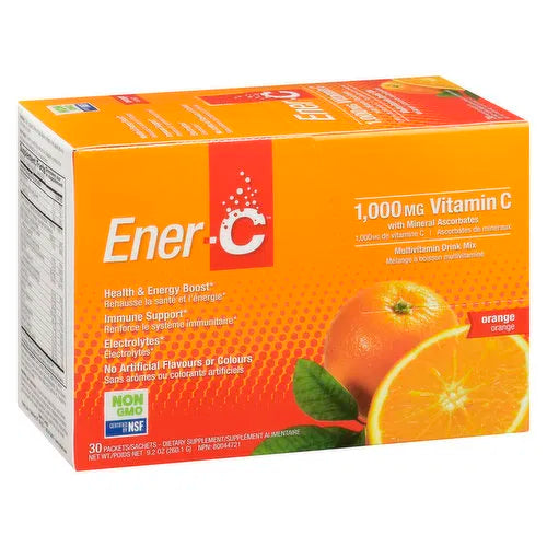 Ener-C - Orange 1,000mg Vitamin C, 30 Each