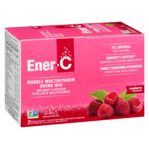 Ener-C - Raspberry 1,000mg Vitamin C, 30 Each