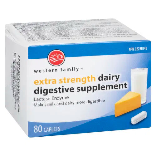 Western Family - Extra Strength Dairy Digestive Suplement, 80 Each