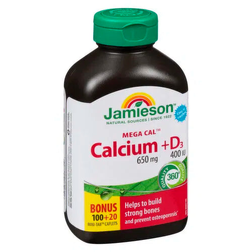 Jamieson - Calcium + D3 Mega Cal, 120 Each