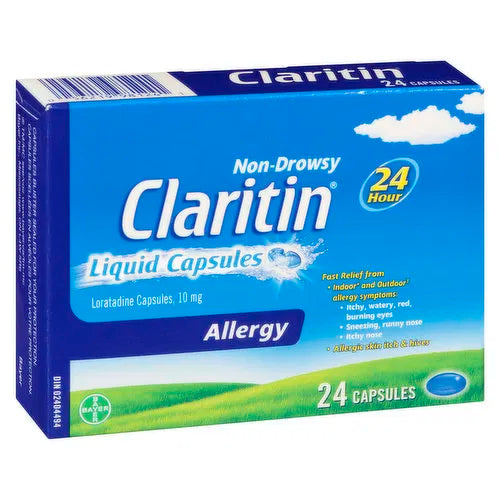 Claritin - Non Drowsy Allergy Liquid Capsules 24hr, 24 Each
