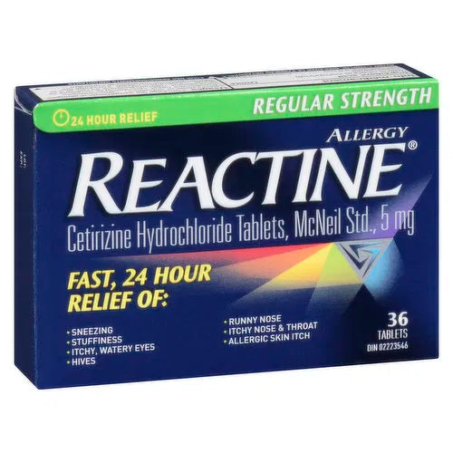 Reactine - Allergy Non Drowsy Regular Strength - 5mg, 36 Each