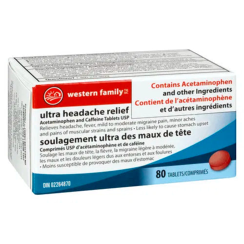 Western Family - Ultra Headache Relief, 80 Each