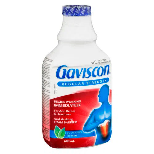 Gaviscon - Regular Strength - Soothing Icy Mint, 600 Millilitre