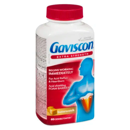 Gaviscon - GAVISCON TABLETS X-STR BUTTERSCOTCH, 60 Each