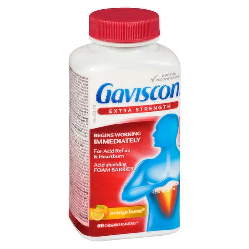 Gaviscon - Extra Strength Tabs - Orange Burst, 60 Each