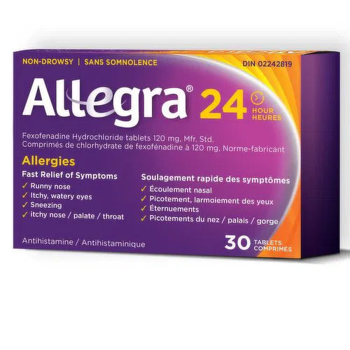 Allegra - Antihistamine - Non-Drowsy 24 Hour, 30 Each
