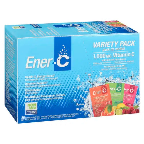 Ener-C - Variety Pack 1,000mg Vitamin C, 30 Each