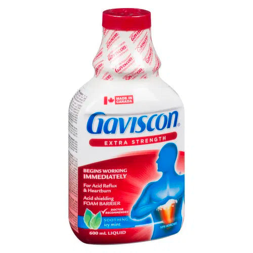 Gaviscon - Extra Strength Liquid Icy Mint, 600 Millilitre
