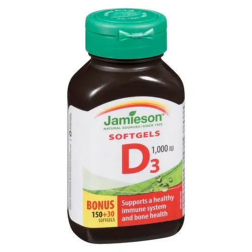 Jamieson - Premium Vitamin D 1000 IU 25mcg, 180 Each