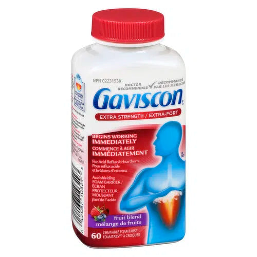Gaviscon - GAVISCON TABLETS EXTRA-STR FRUIT, 60 Each