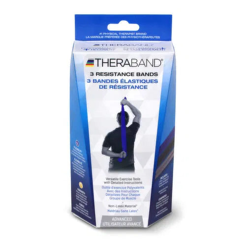 Theraband - Resistance Bands Exercise Tool - Advanced, 3 Each