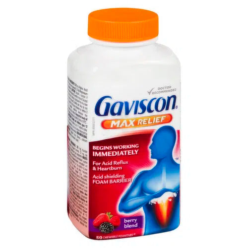 Gaviscon - Max Relief Tablets Berry Blend, 50 Each