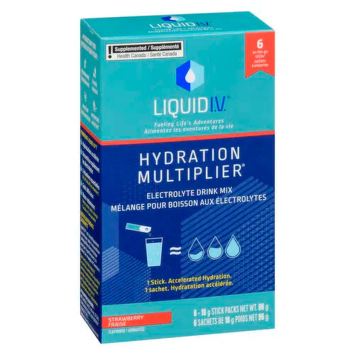 Liquid IV - Electrolyte Drink Mix Strawberry, 6 Each