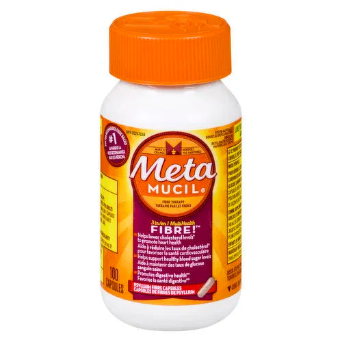 Metamucil - Multihealth Psyllium Fibre Capsules, 100 Each