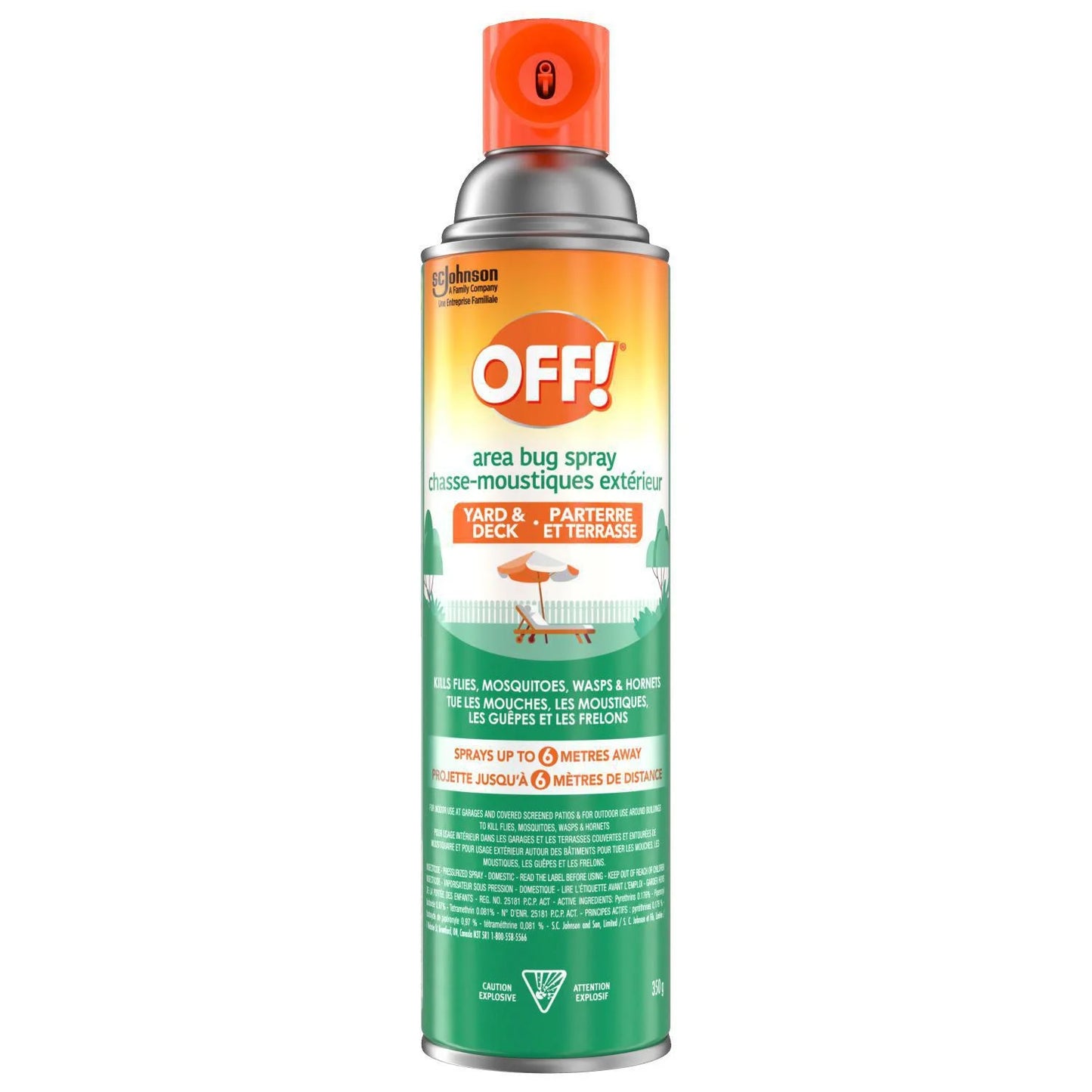 OFF! Backyard Insect Repellent Area Spray, Ideal for Camping, Hosting, and Relaxing, 350g