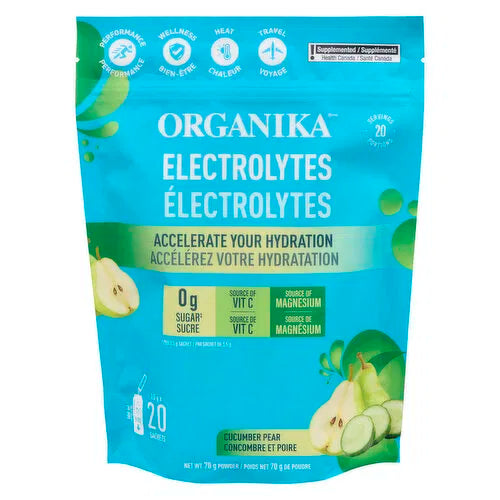ORGANIKA - Electrolytes Powder Sachets, Cucumber Pear, 20 Each