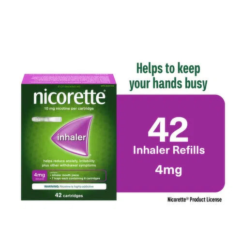 Nicorette - Inhaler Refill Pack - Stop Smoking Aid, 42 Each
