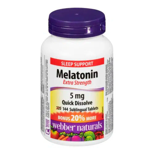 Webber Naturals - Melatonin Ext Strength 5mg, 144 Each