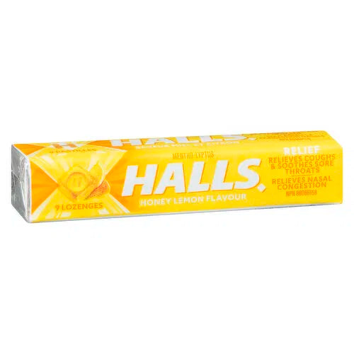 Halls - Cough Lozenges - Honey Lemon, 9 Each