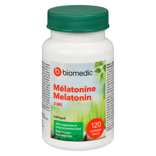 Biomedic melatonin 3mg tablets 120 tablets