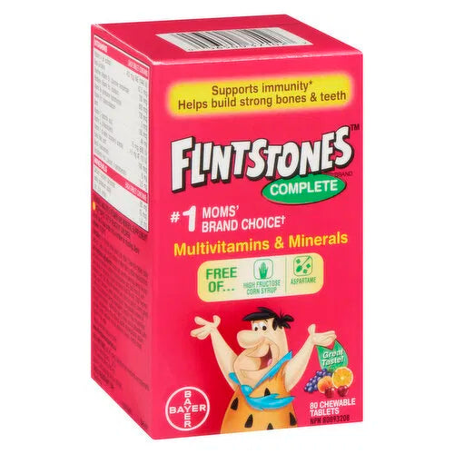 Flinstones - Complete Multivitamins & Minerals, Chewable Tablets, 80 Each