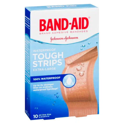 Johnson & Johnson - Tough Strips Bandages Extra Large, 10 Each