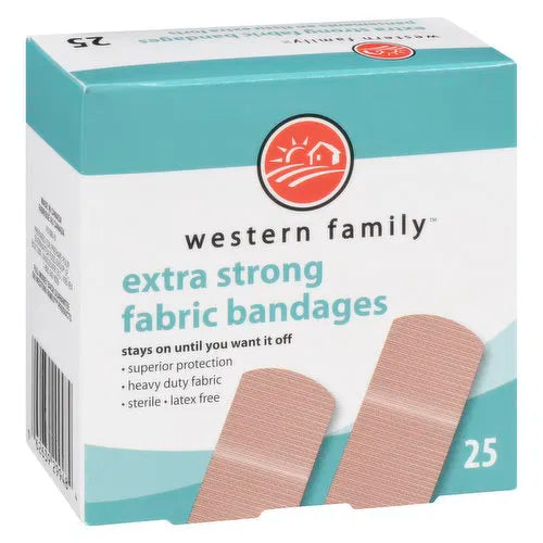 Western Family - Extra Strong Fabric Bandages, 25 Each