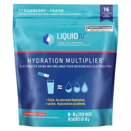 Liquid IV - Electrolyte Drink Mix Strawberry, 16 Each