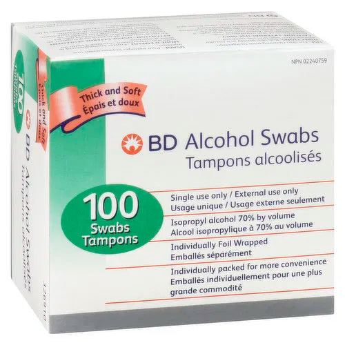 BD - Alcohol Swabs, 100 Each