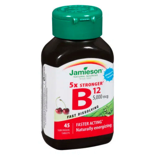 Jamieson - B12 Vitamins 5000 mg, 45 Each