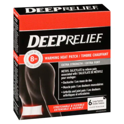 Deep Relief - Warming Heat Patch - Ultra Strength, 6 Each