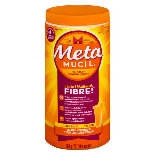 Metamucil - 3in1 Multi Health Fibre Orange Smooth, 861 Gram