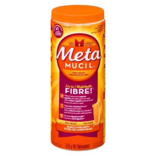 Metamucil - 3in1 Multi Health Fibre Orange Smooth, 575 Gram