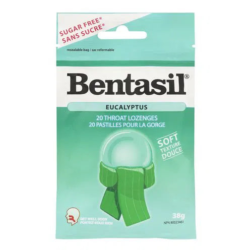Bentasil - Throat Lozenges - Eucalyptus, 20 Each