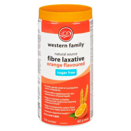 Western Family - Fibre Laxative Sugar Free - Orange, 661 Gram