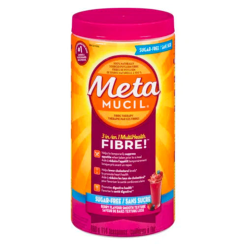 Metamucil - 3in1 Multi Health Fibre - Berry Flavour Smooth, 660 Gram