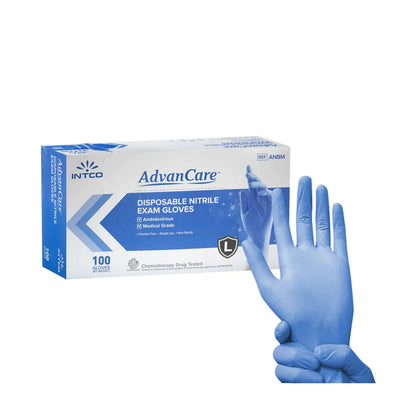 Nitrile Disposable Glove (100) (Health Canada Approved Medical Device) (Blue Colour)