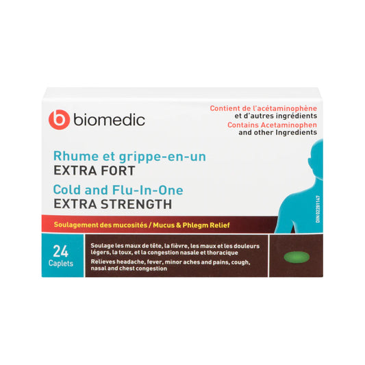 Biomedic extra strength cold and flu-in-one 24 caplets