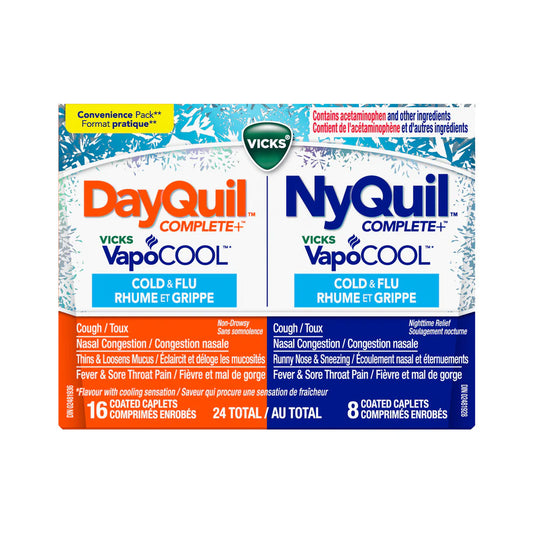 DAYQUIL COMPLETE + VICKS VAPOCOOL COLD & FLU RELIEF CAPLETS