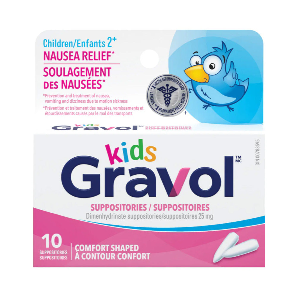 Gravol Child's Rectal Suppository 25mg (10 pack)
