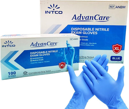 Nitrile Disposable Glove (100) (Health Canada Approved Medical Device) (Blue Colour)