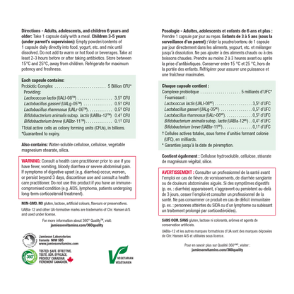 Jamieson Probiotic Complex 5 Billion Active Cells* (60+12)