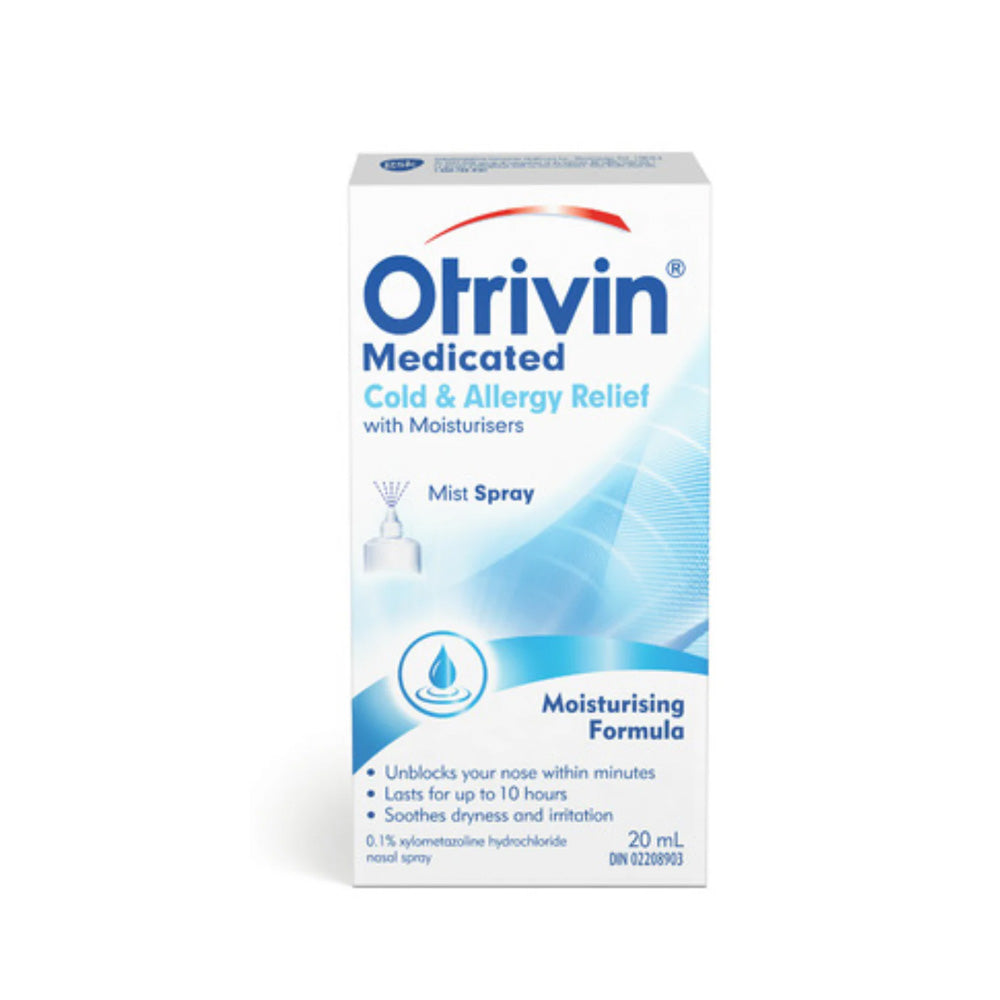 Otrivin Medicated Cold & Allergy Relief Nasal Mist Spray (20 ml)